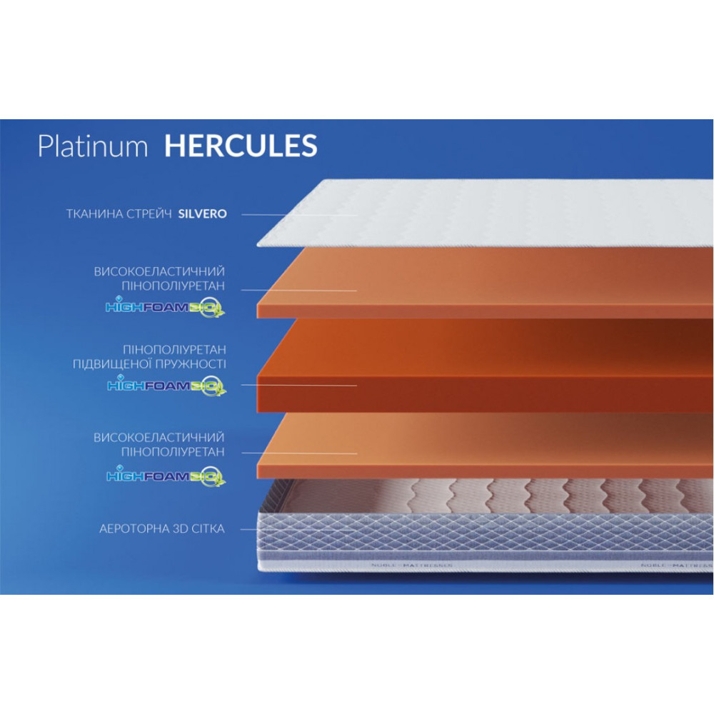 Матрац Highfoam Noble Platinum Hercules, розмір 80x190 см